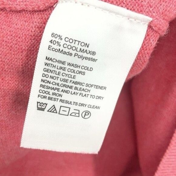 Tommy Bahama Pink Cotton/Coolmax Stretch V-Neck Sweater Pullover Men Size XXL - Picture 5 of 10